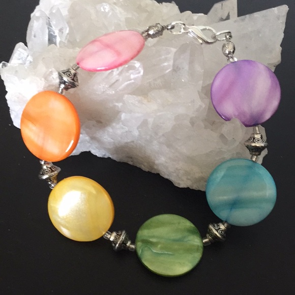 Whimsical Turtle Jewelry - 🐢 Rainbow Shell Bracelet